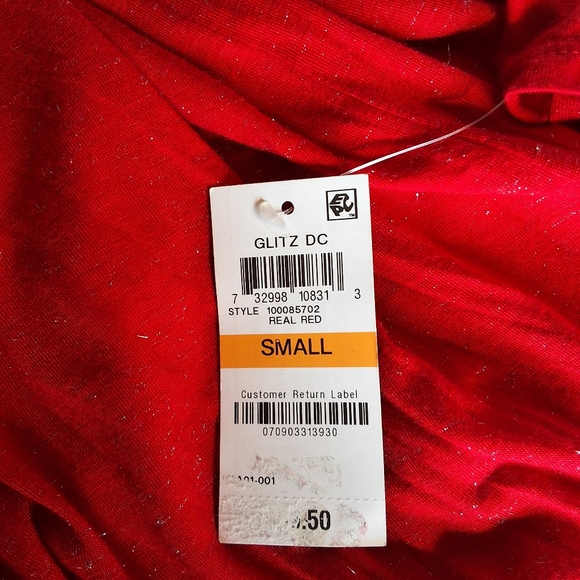 NWT INC METALLIC V-NECK PULLOVER TOP - Picture 9 of 13